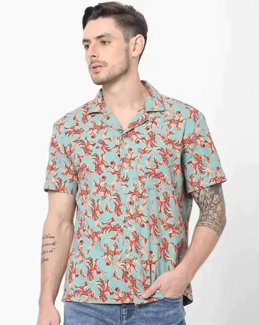 Trendy Men Cotton Printed Shirt Clothing Fabric 