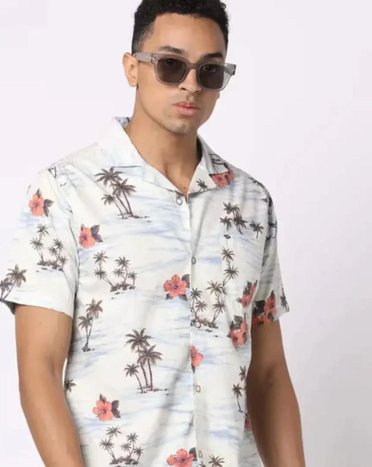 Trendy Men Cotton Printed Shirt Clothing Fabric simsim