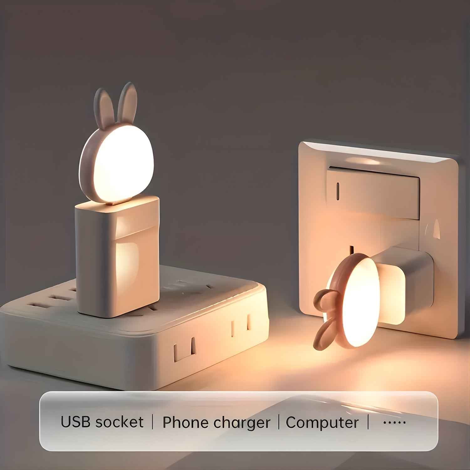 Cute USB Rabbit Night Light with Sound / Voice Activation