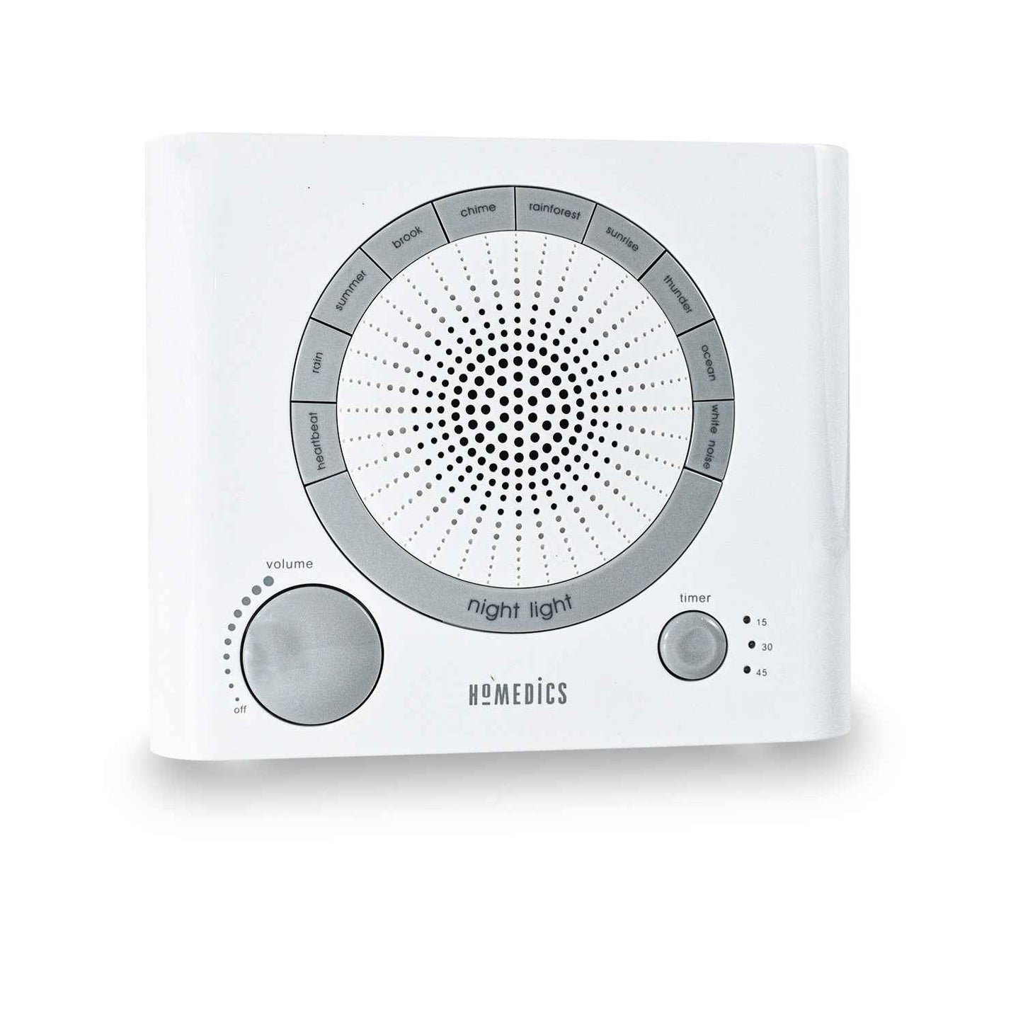 Sleep Therapy Sound Machine with 8 Soothing Sounds (Battery, Timer Option)