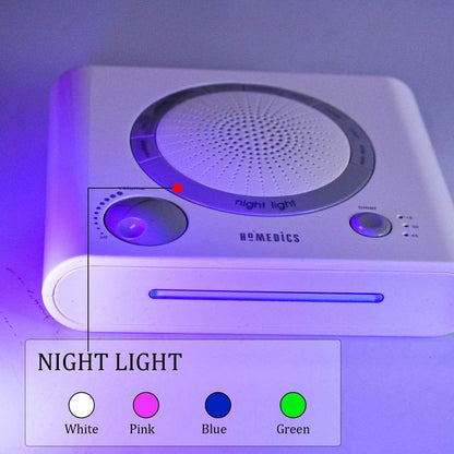 Sleep Therapy Sound Machine with 8 Soothing Sounds (Battery, Timer Option)