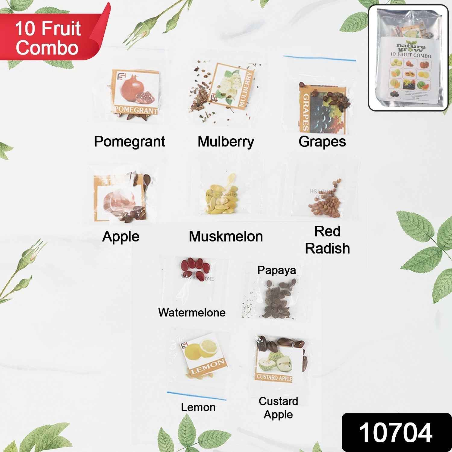 Fruit Seeds Combo Pack - (10 Pc / Set)