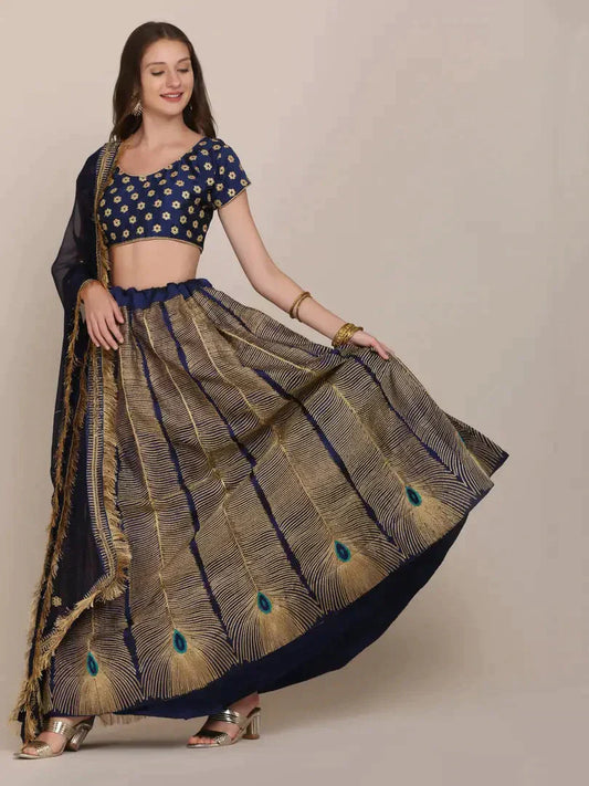 Women  Art Silk Semi Stitched Lehenga Choli simsim