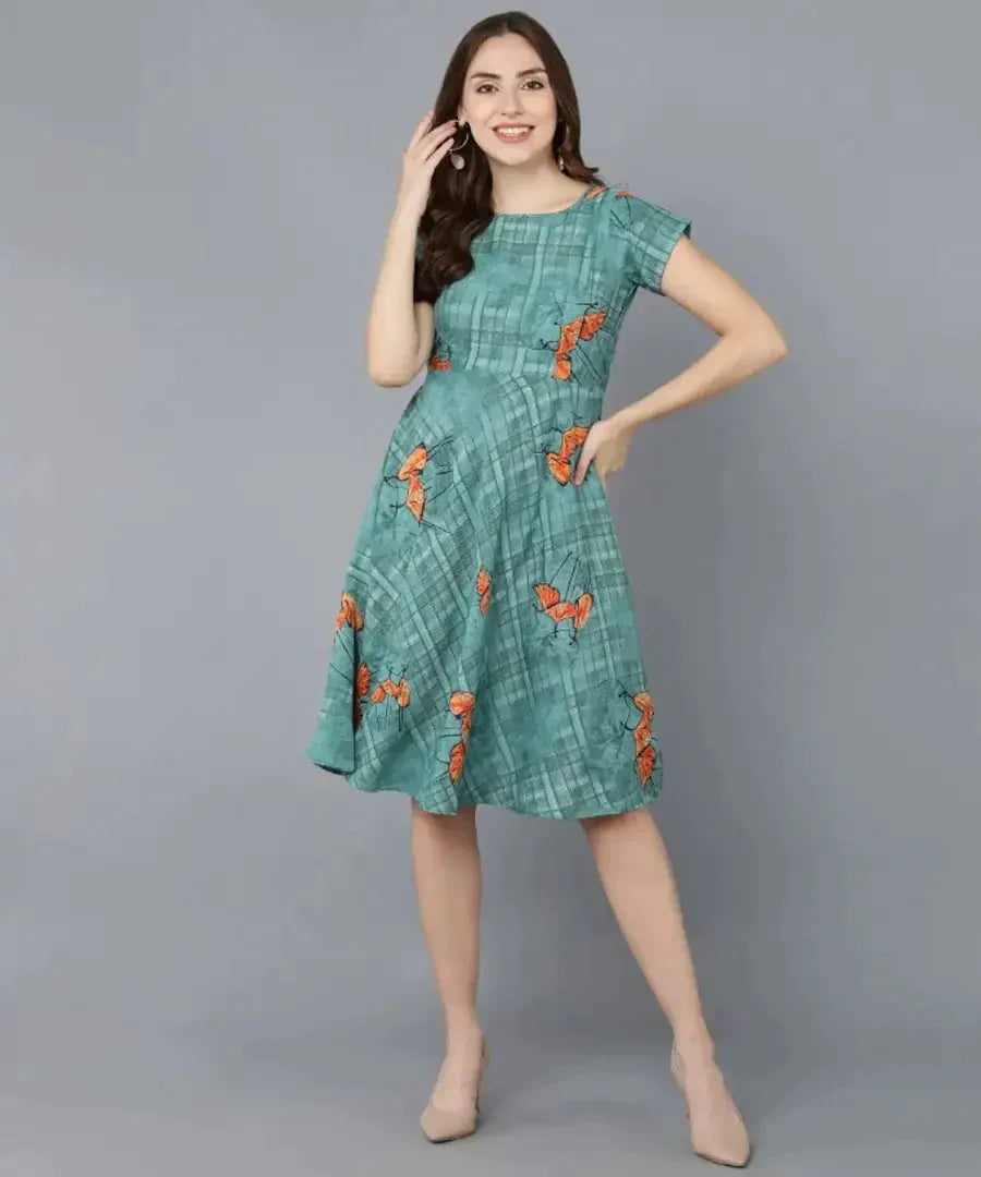 Womens Western Wear Fit and Falre Skater Dress simsim