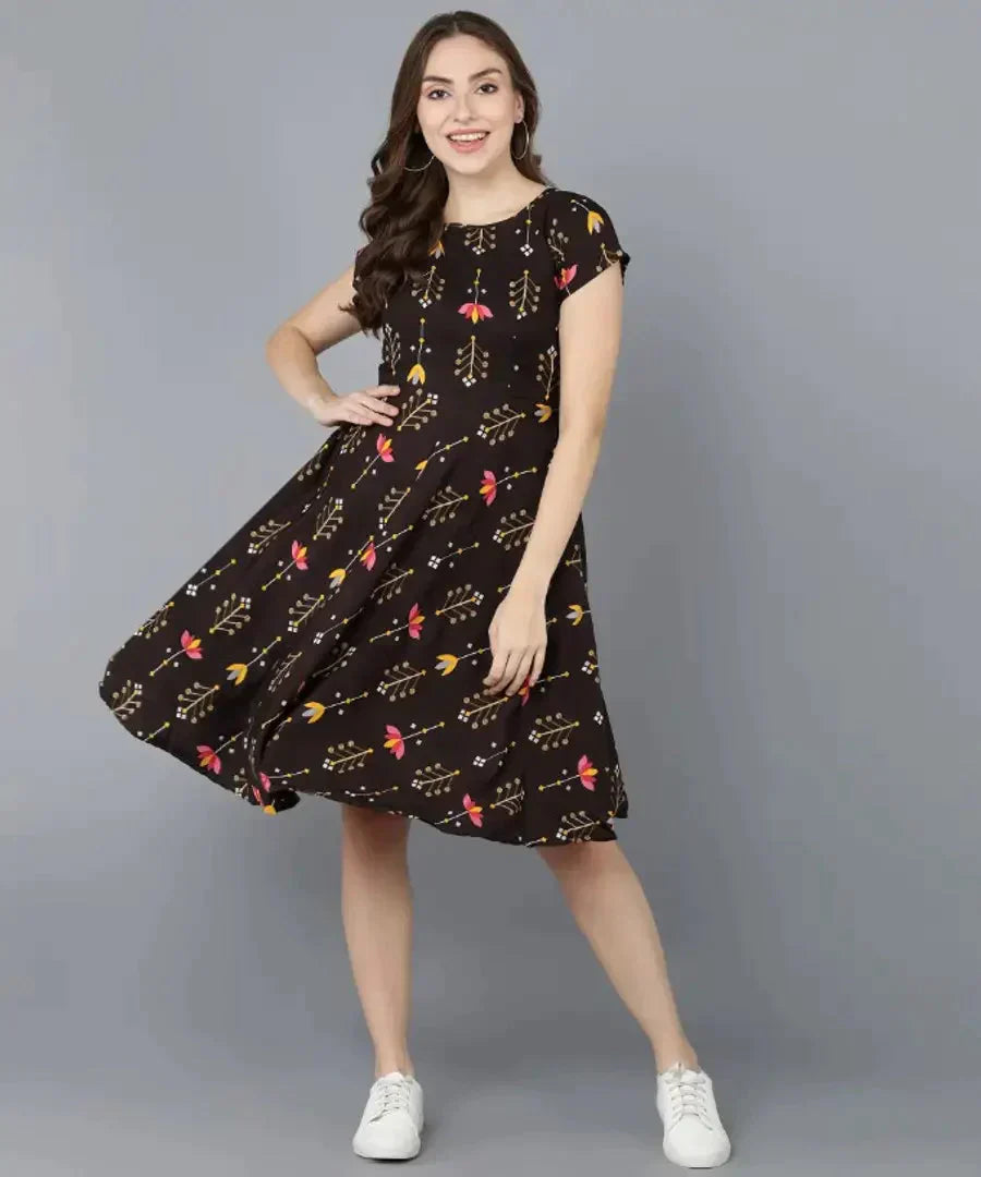 Womens Western Wear Fit and Flare Skater Dresses. simsim