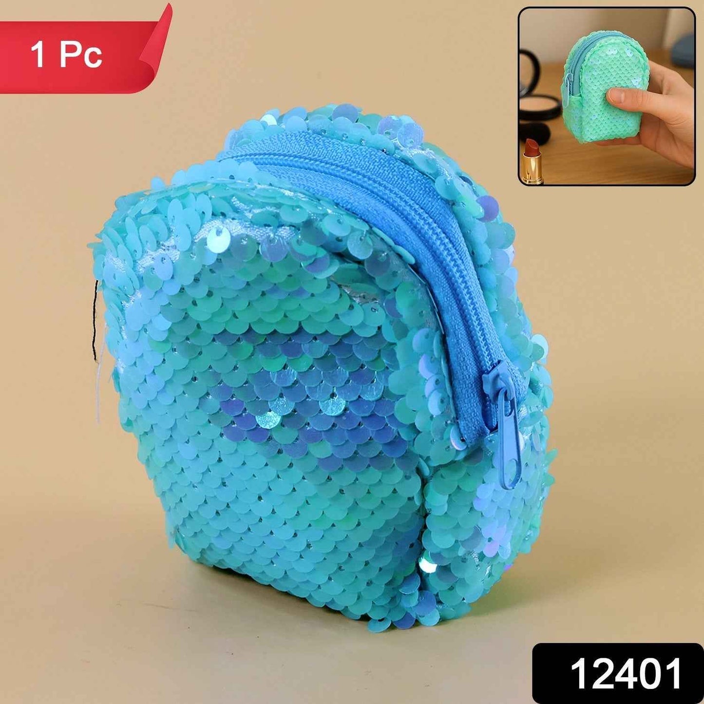 Mini Sequin Zipper Pouch - (1 Pc)