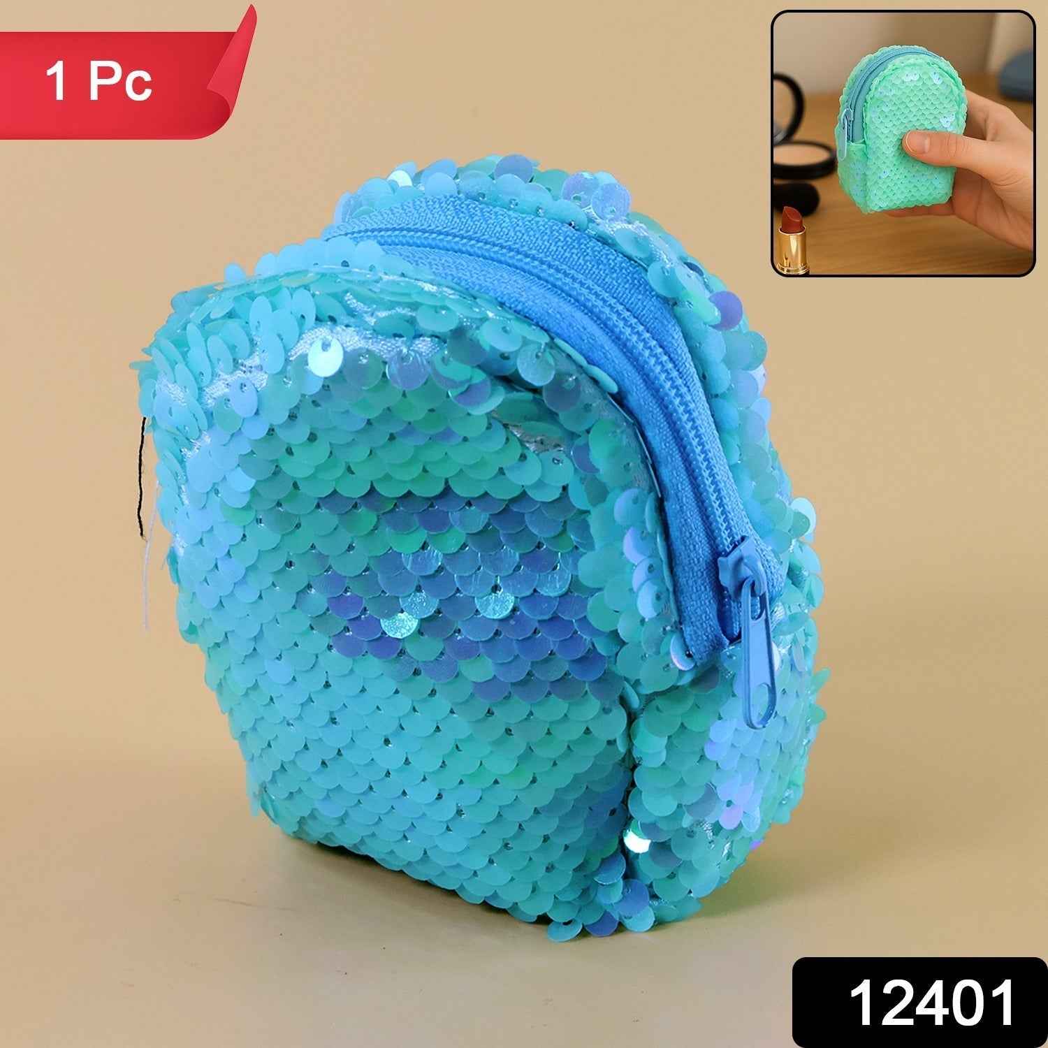 Mini Sequin Zipper Pouch - (1 Pc)