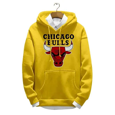 ONE X Bulls Printed Full Sleeve Soft Winter Wear Hoodie 