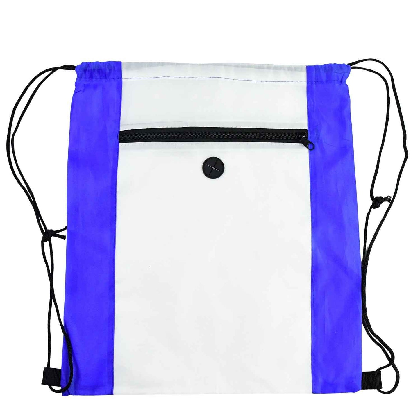 Drawstring Gym Bag with Zipper Pocket and Earphone Port (38x33 cm / 1 Pc)