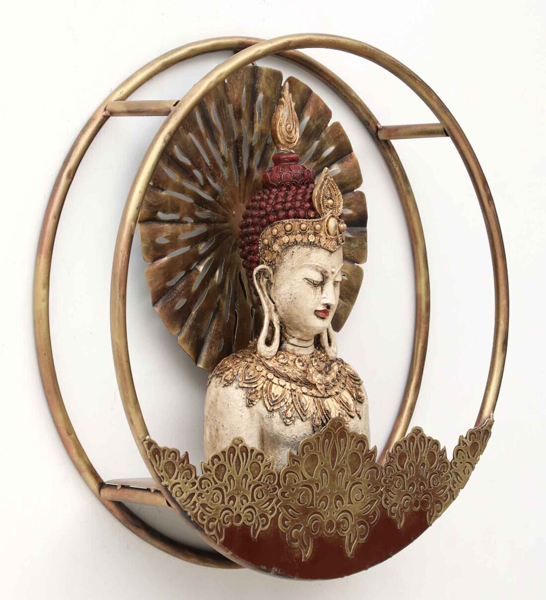 Buddha Multicolor Metal Wall Art 