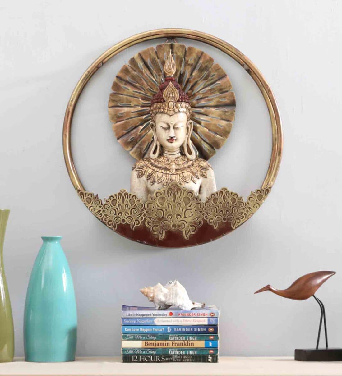 Buddha Multicolor Metal Wall Art 