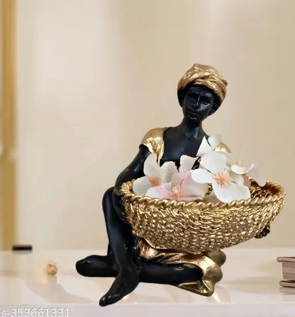 Kraphy Hand Crafted Clever Guardian elegence in Storage Man Statue for Home Decorative Showpiece 