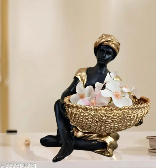 Kraphy Hand Crafted Clever Guardian elegence in Storage Man Statue for Home Decorative Showpiece 