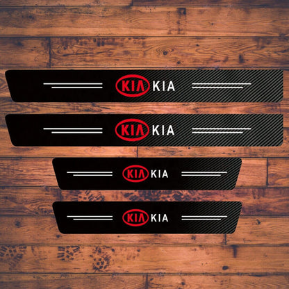 Car Accessories KIA Carbon Fiber Door Sill Protector (4 Pcs) Zaavio®