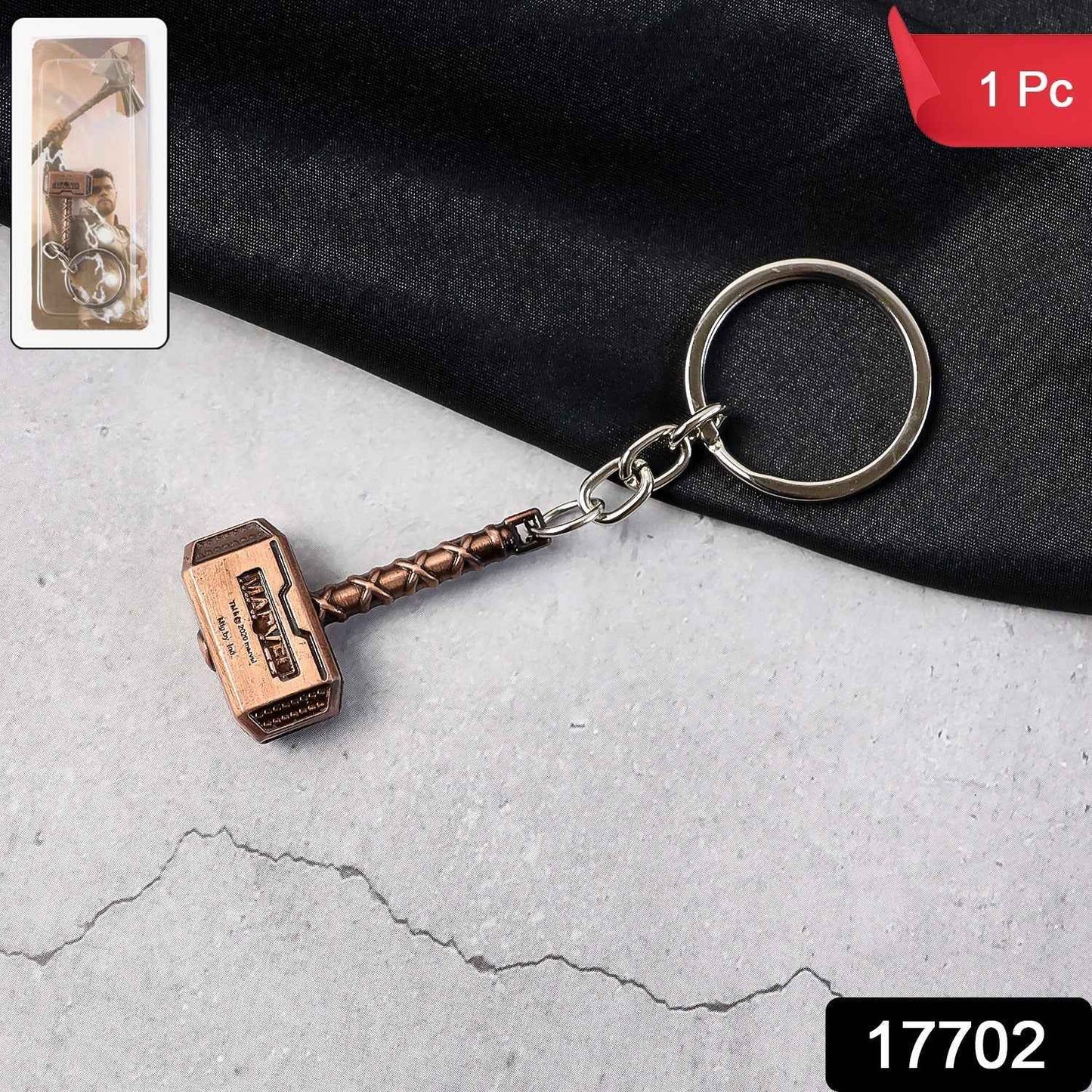 Metal Hammer Shape Keychain (1 Pc)