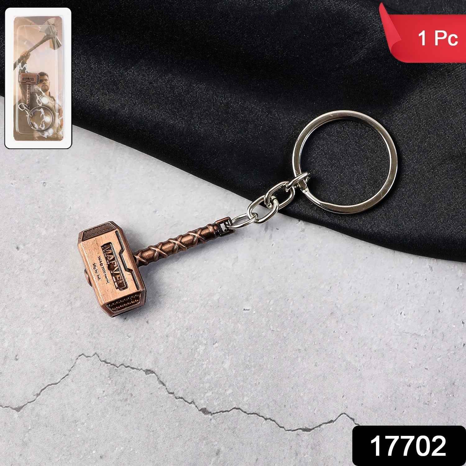 Metal Hammer Shape Keychain (1 Pc)