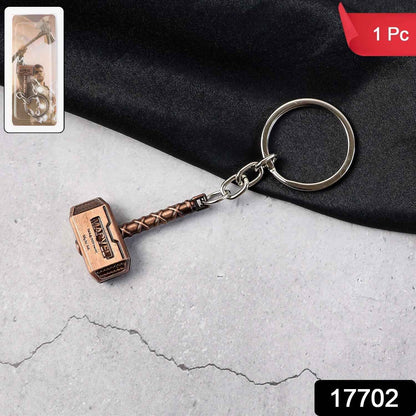Metal Hammer Shape Keychain (1 Pc)