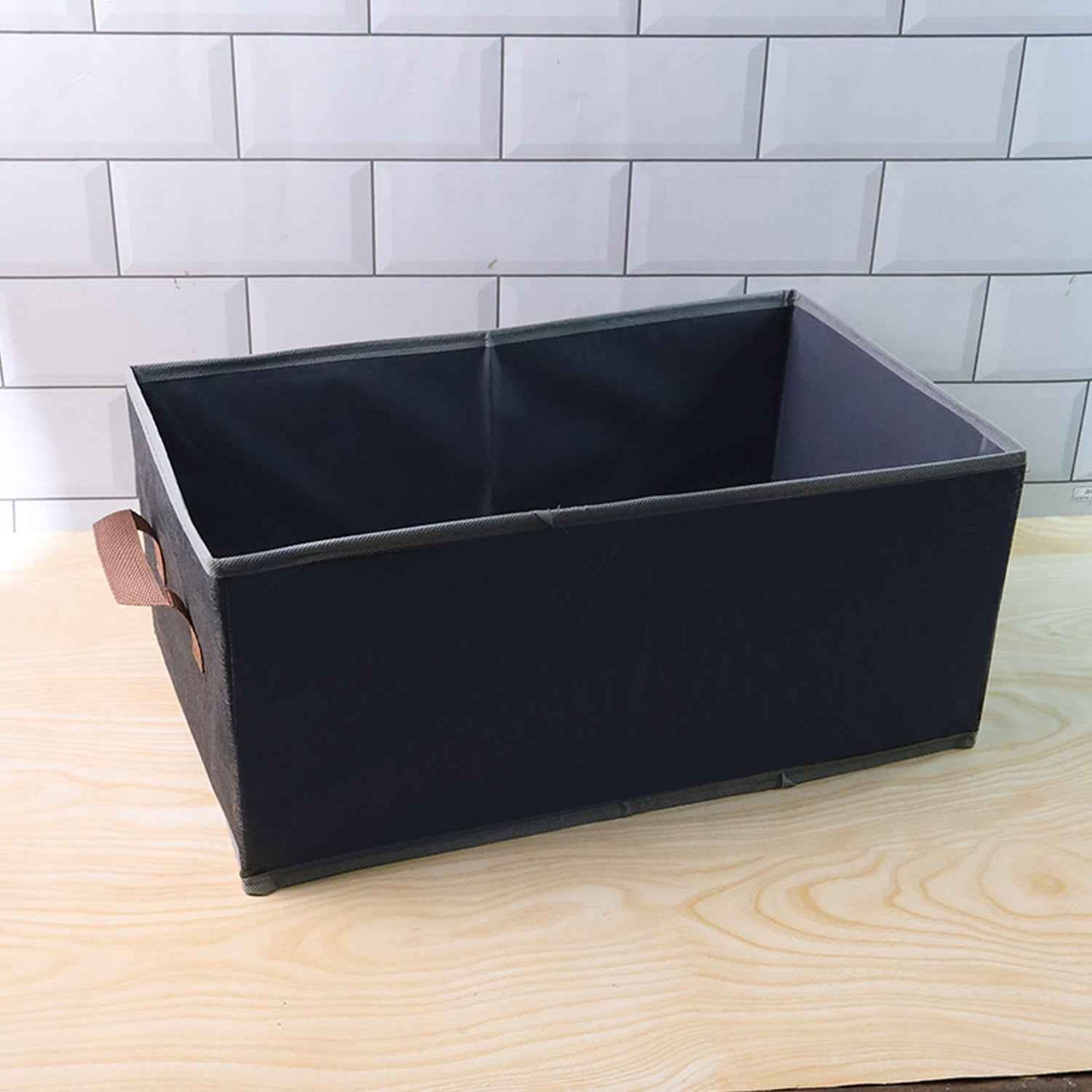 Foldable Rectangular Storage Box with Handle (46x28 cm / 1 Pc)