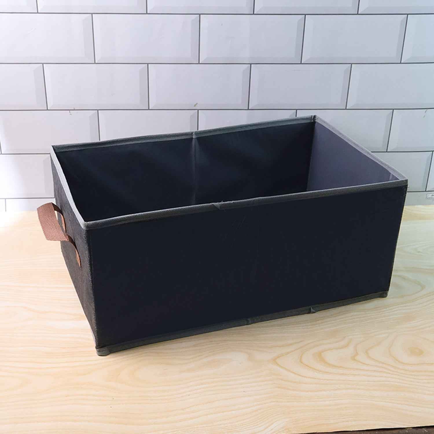 Foldable Rectangular Storage Box with Handle (46x28 cm / 1 Pc)