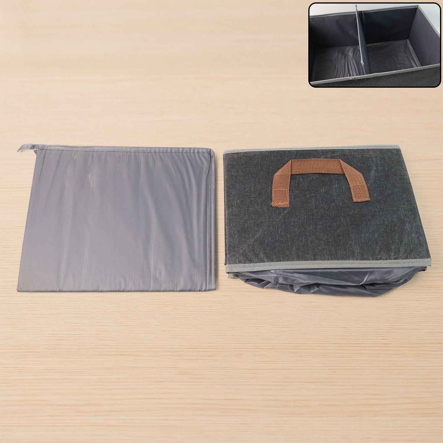 Foldable Rectangular Storage Box with Handle (46x28 cm / 1 Pc)