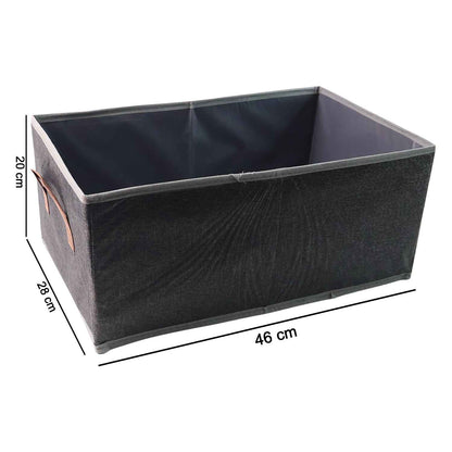 Foldable Rectangular Storage Box with Handle (46x28 cm / 1 Pc)