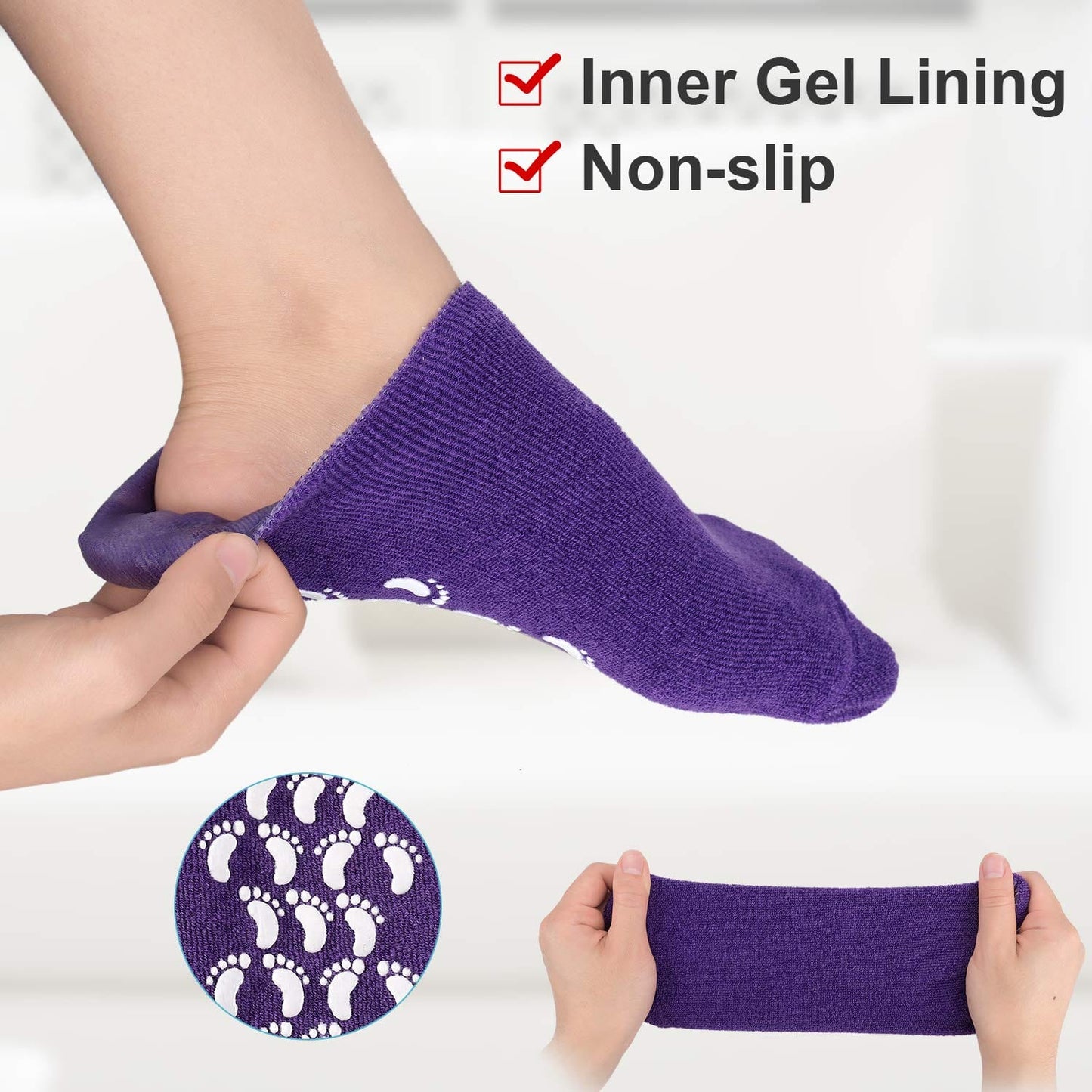 Crack Heal Silicon Spa Gel Socks