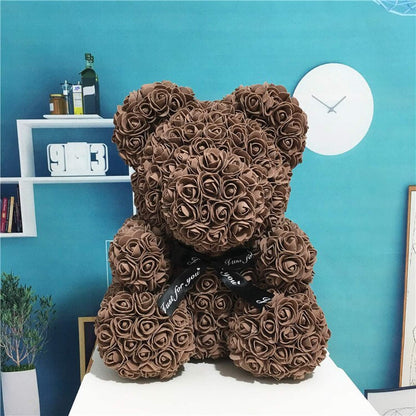 Cute Teddy Bear Toy Lovely Rose Bear Soft Toy - Snooxi™ Coffee Snooxi™ Zaavio®