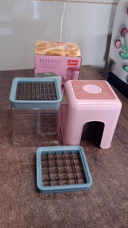 Apex Heavy Duty Potato Chipser & Vegetable Chopper with Dual Blade Set