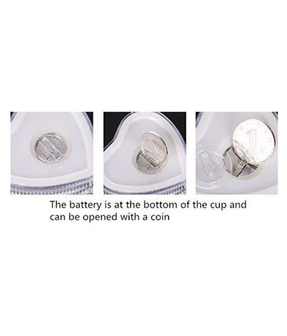 Heart Shape Blinking LED Glass Cup
