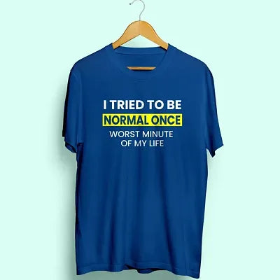 normal once blue t-shirt