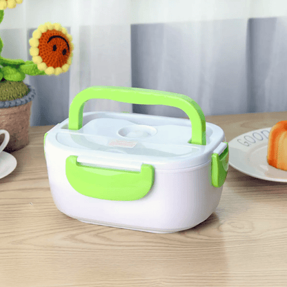 Electric Hot Lunch Box Portable Heated Food Container Heater - Tastrix™ Lunch Boxes Green Tastrix™ Zaavio®