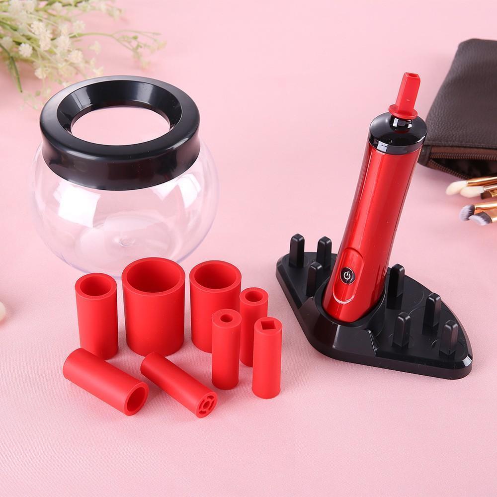 Electric Makeup Brush Cleaner Spinner Machine Tool - Wrinse™  Makeup Brush Cleaner Red Wrinse™ Makeup Brush Cleaner Zaavio®