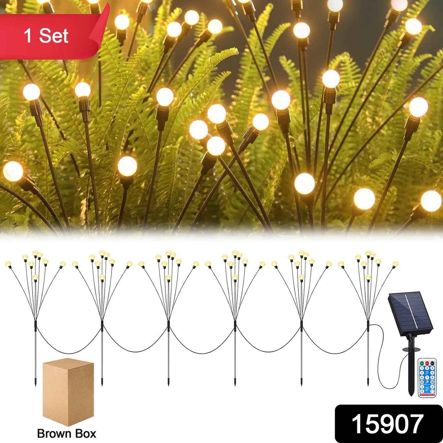 Solar-Powered Warm White Garden Ball Light Set