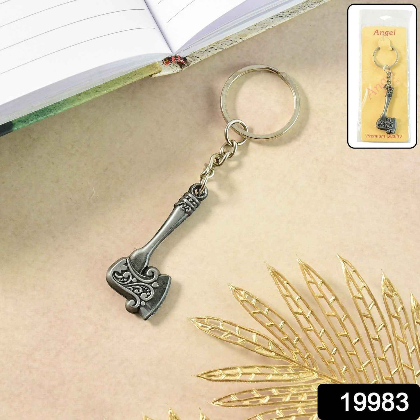 Stylish Axe Shape Metal Keychain (1 Pc)
