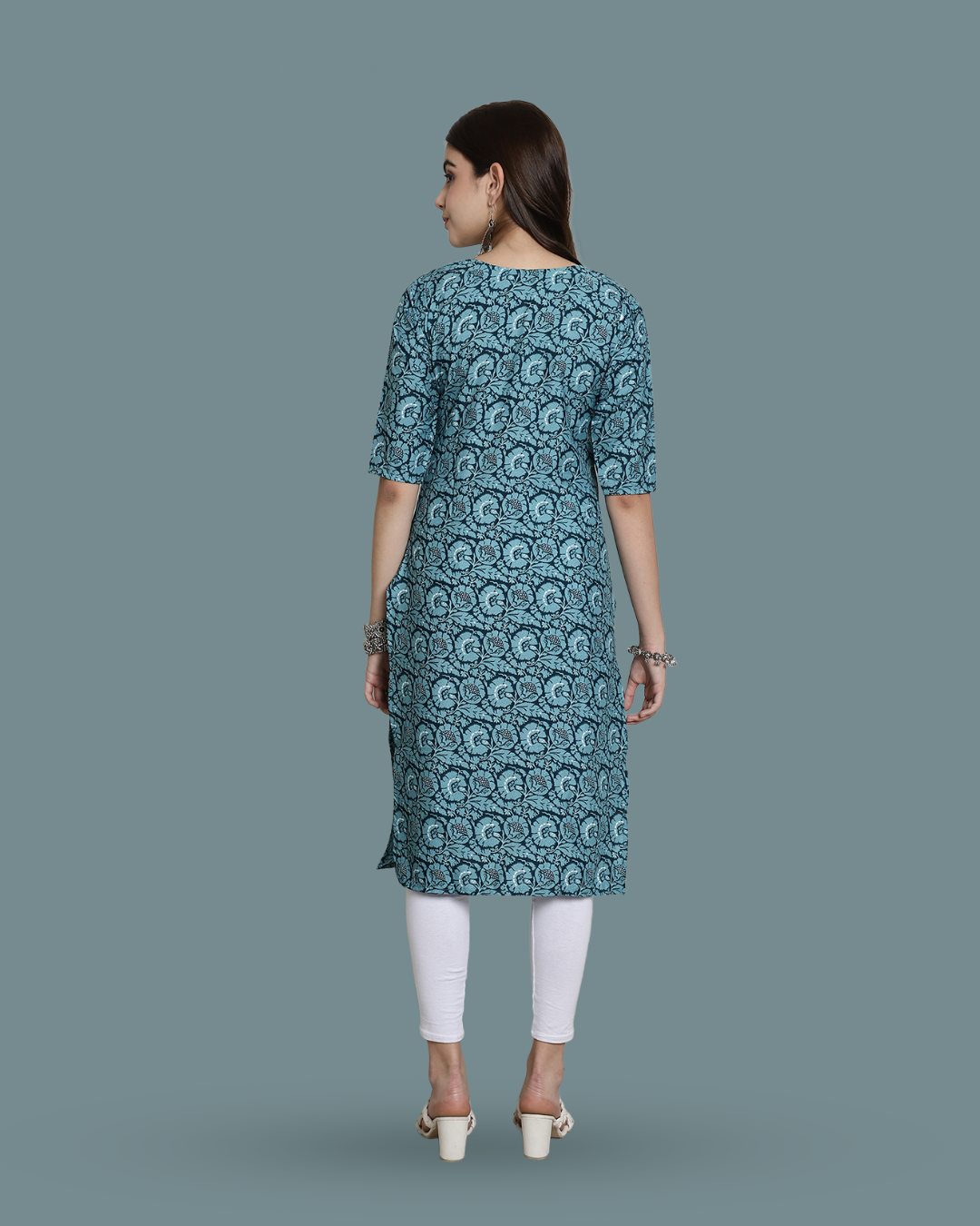 Seafoam Charm Printed Kurta 