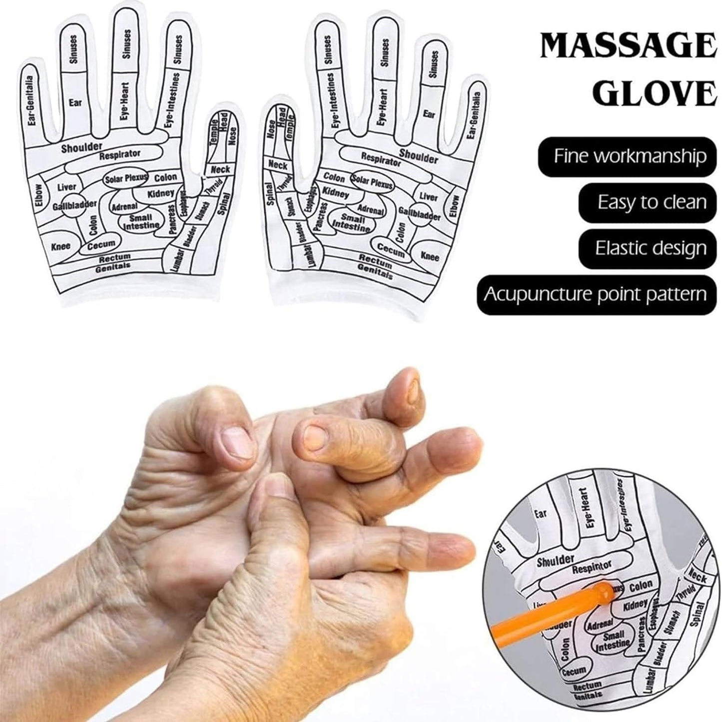 Acupressure Reflexology Hand Gloves