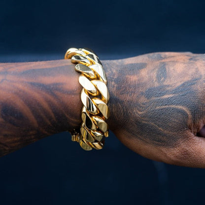 Cubiox™️ Gold Cuban Bracelet for Men