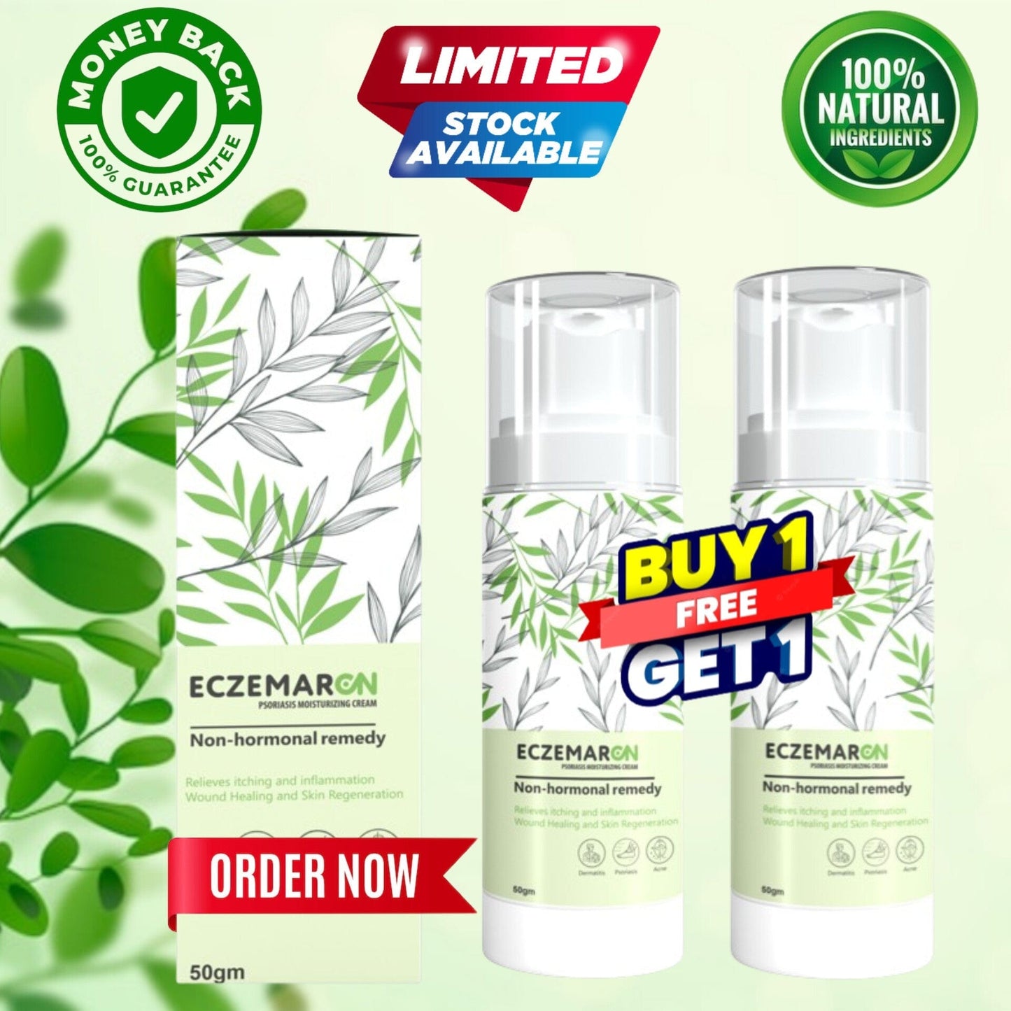 Herbal Eczemaron Cream (BUY 1 GET 1 FREE)