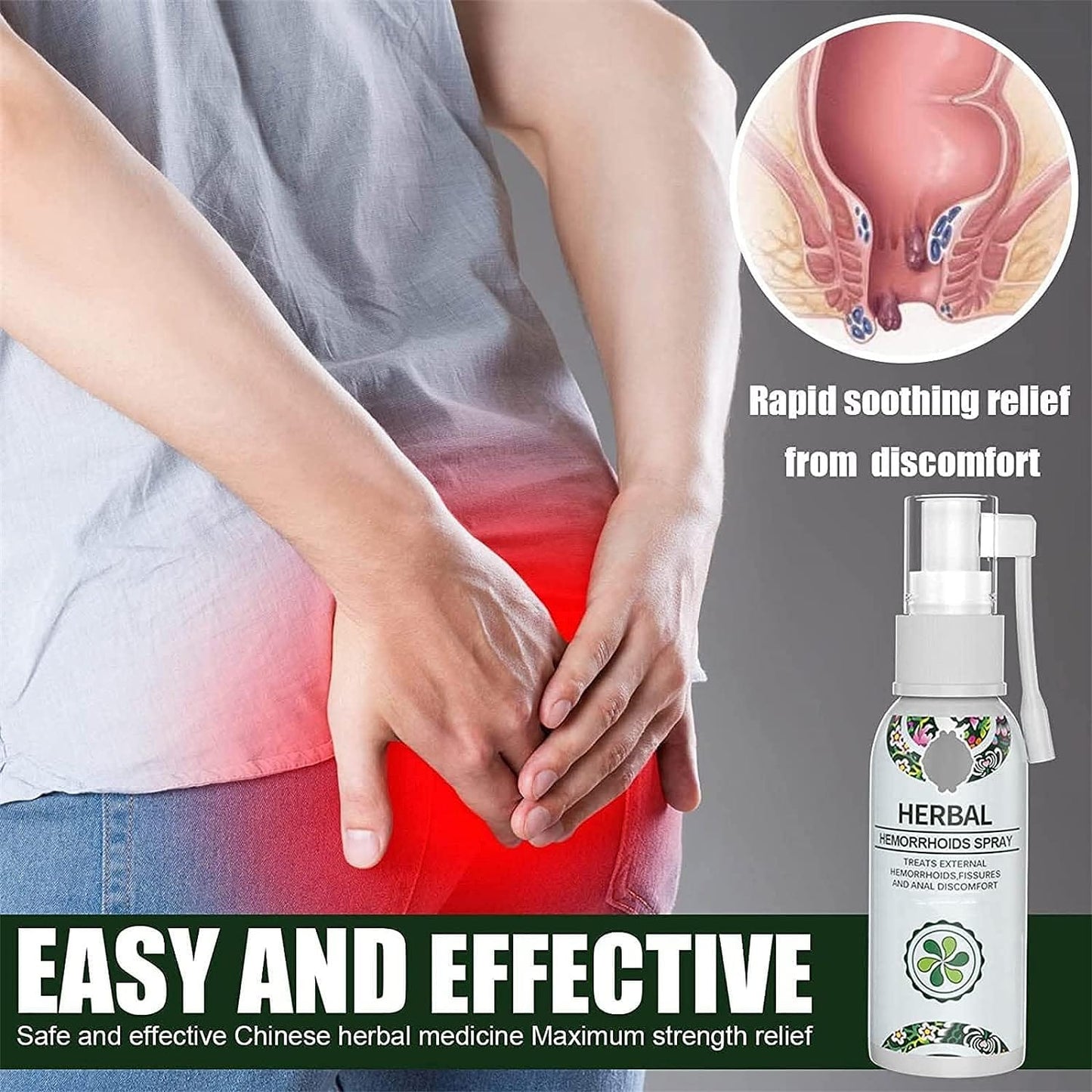 Herbal Piles - Hemorrhoids Relief Spray ( Buy 1 Get 1 ) 