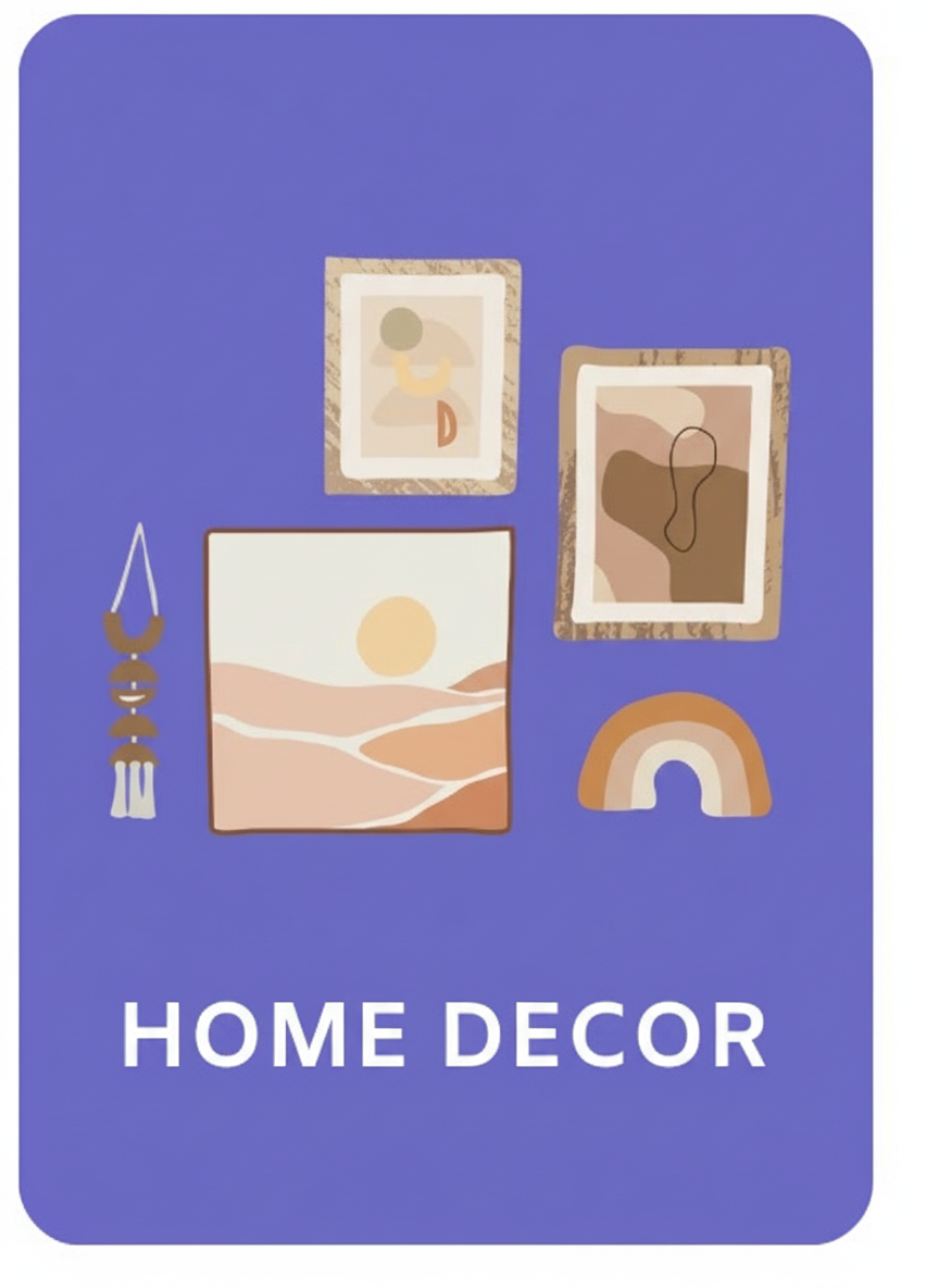 Home Decor with purple background