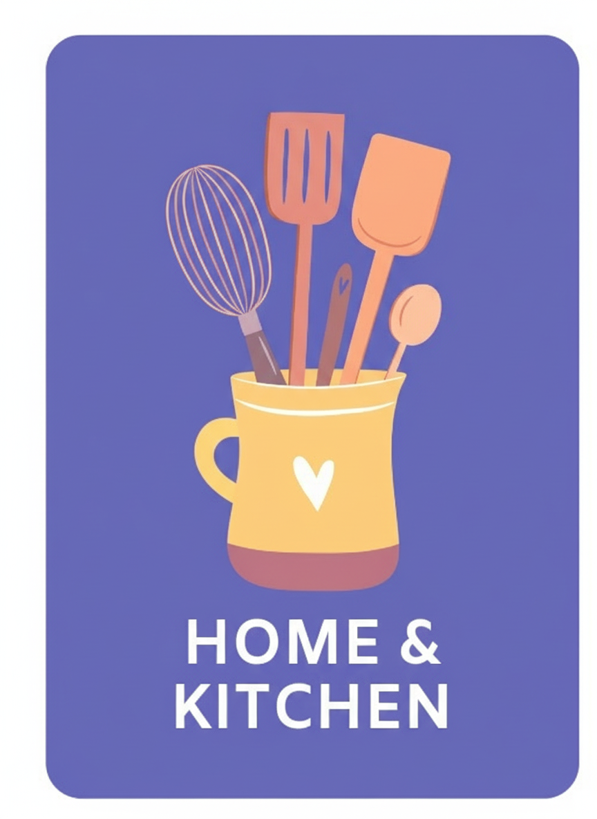 Home & Kitchen with purple background