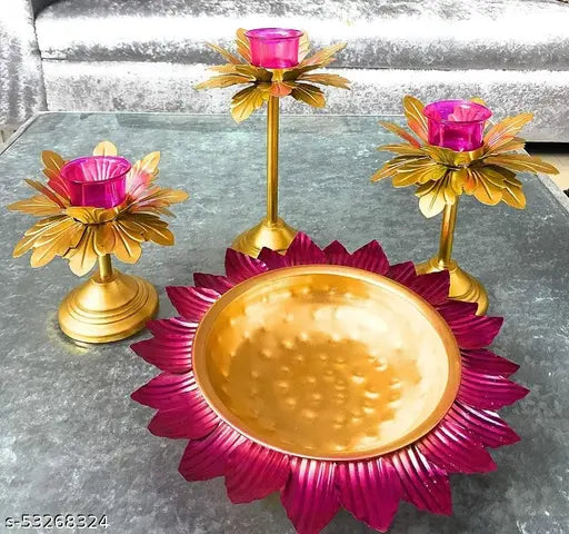 Kraphy METAL DAZE LOTUS SHAPE DIWALI URLI 