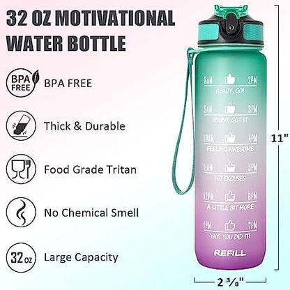 HydrateHarmony™️ Motivational Water Bottle