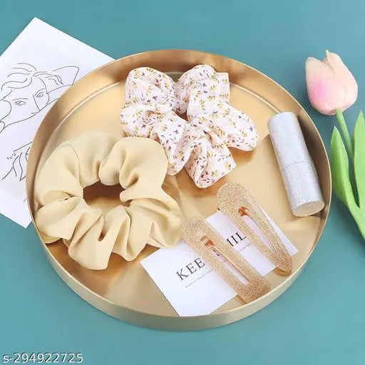 Kraphy Vintage Metal Jewelry Tray ,Round Mirror Base Vanity Tray Stainless Gold 