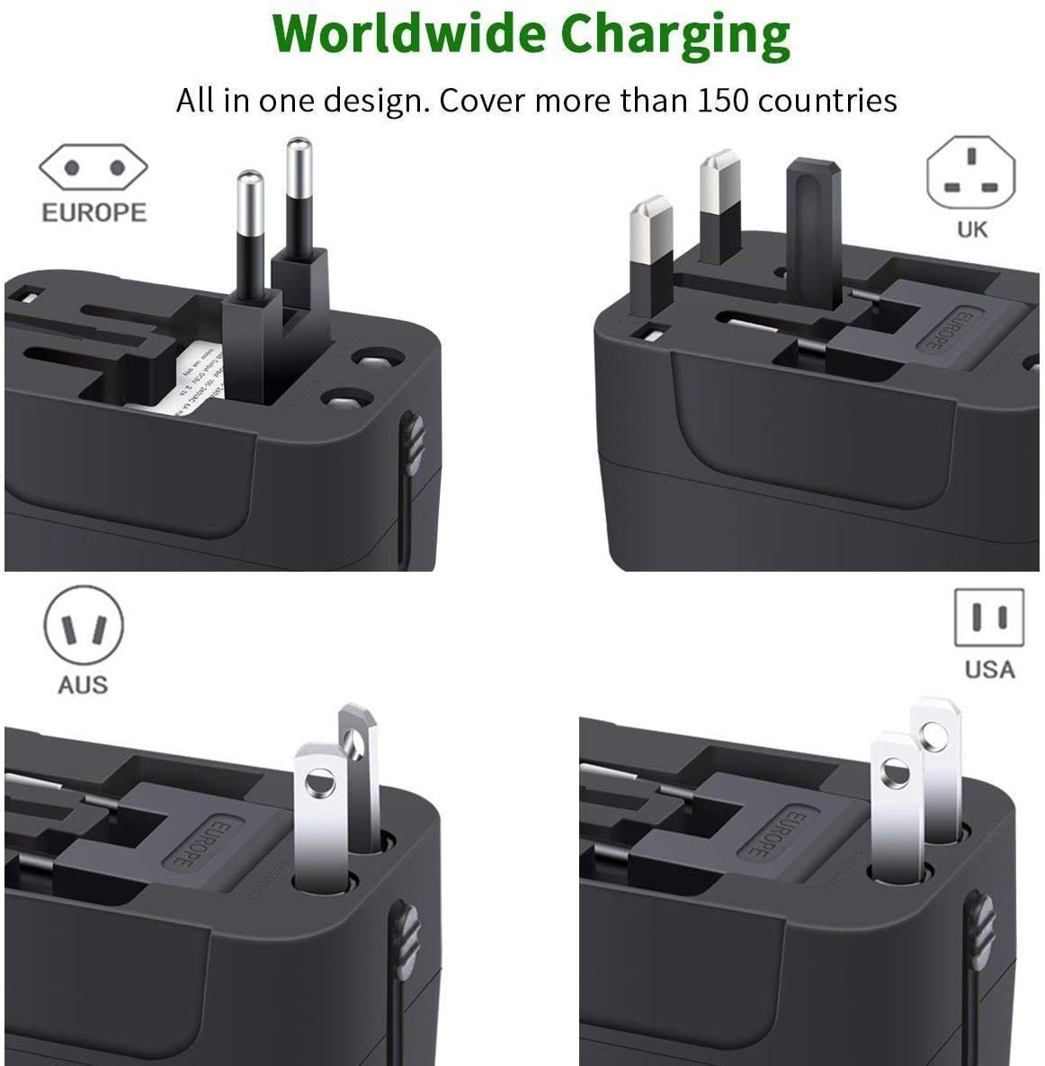 TrioCharger™️ All in One Worldwide Travel Adapter