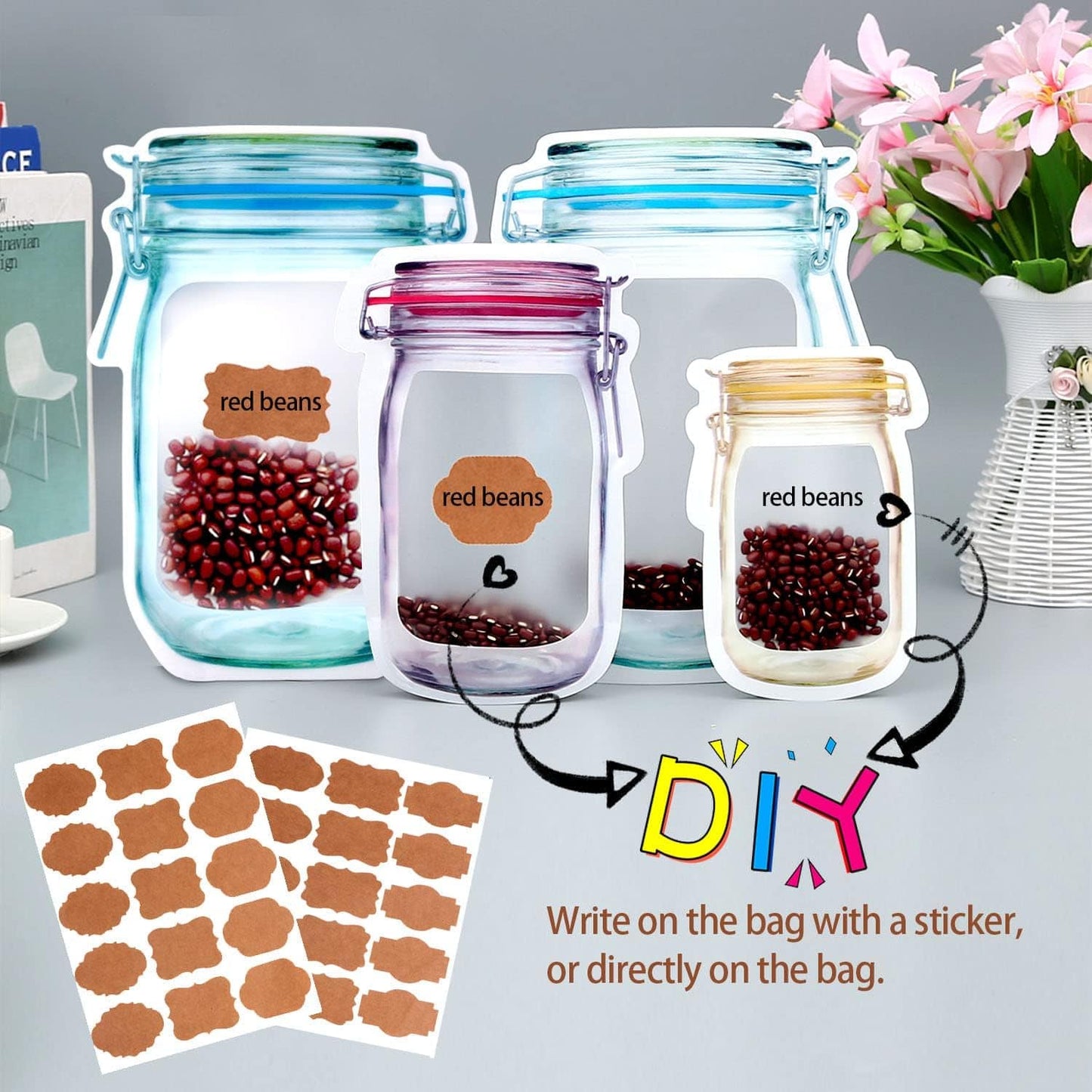 Jar Shape Food Storage Pouch