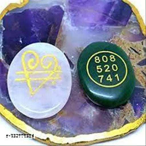 Combo of Rose Quartz & Green Jade Coin Money Cash Flow and Wealth Angle Number Abundance Pre-Energized Green Jade Stone Coin Money Switch Word and Zibu Symbol Oval Stone Coin to Attract.Oval Shape Cabochon Feng Shui Money Love Relation Coin.