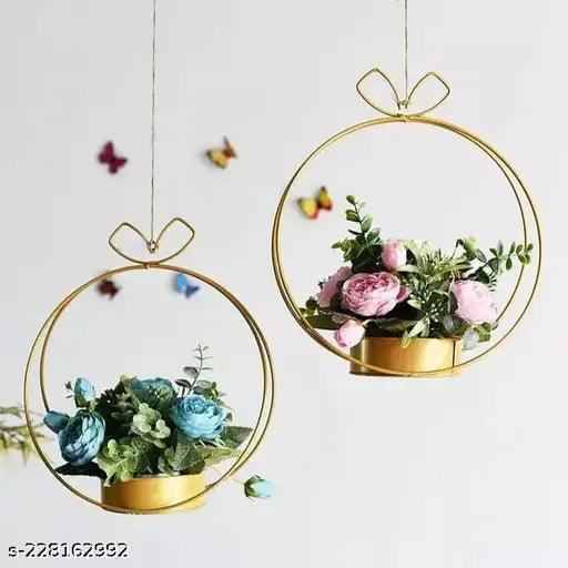 Set of 2 Round Shape Ceiling Wall Hanging Balcony Garden Home Decoration 