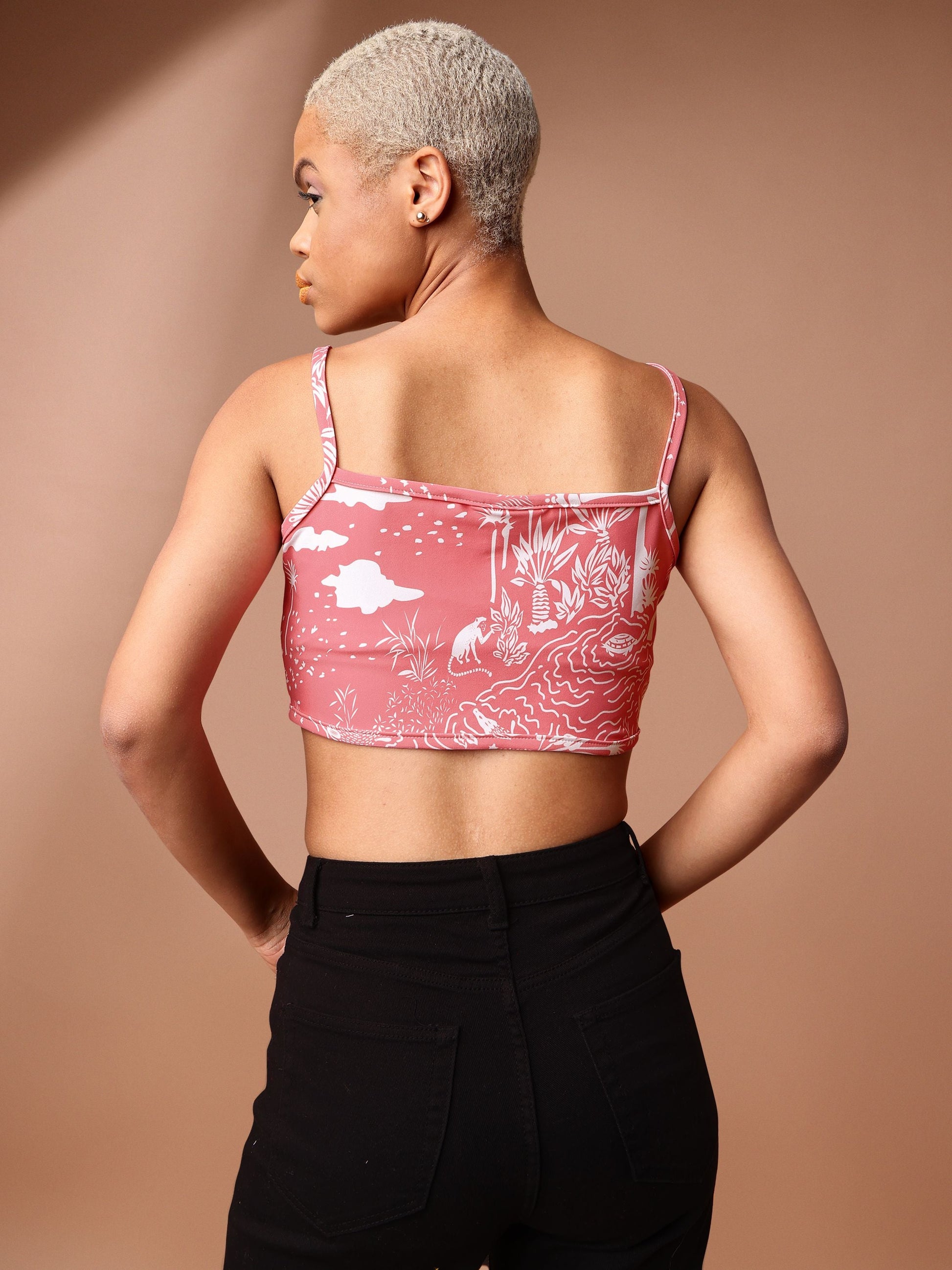 Pink Crop Top For Women 