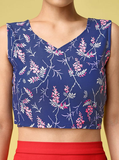 Blue Tie-Up Top For Women 